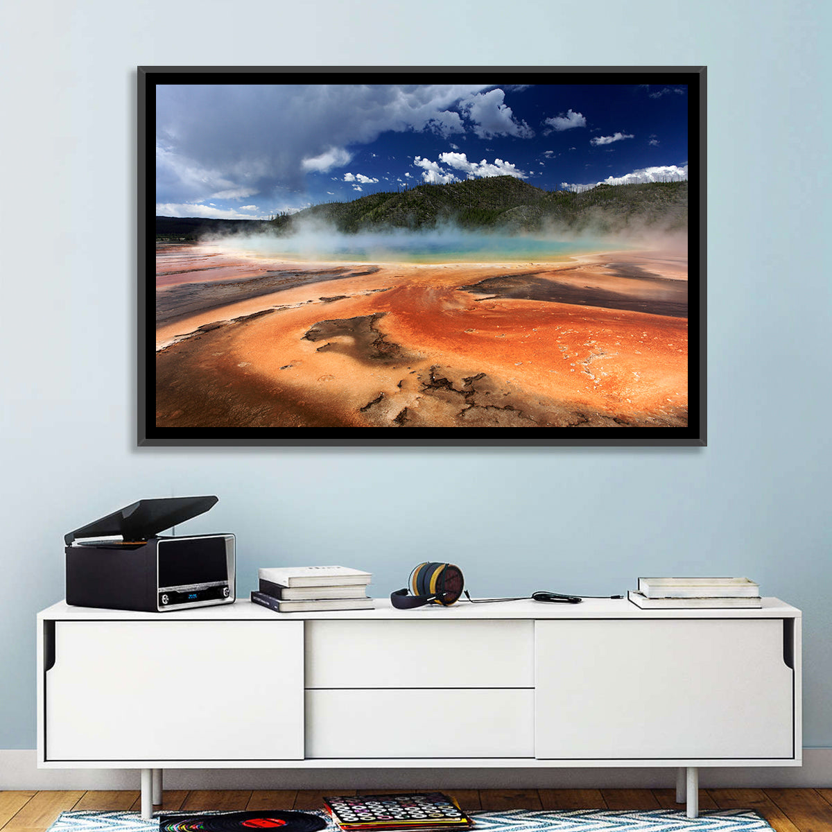 Grand Prismatic Spring, Yellowstone Wall Art in a room, landscape