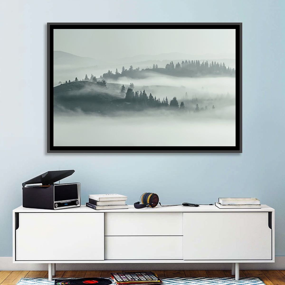 Foggy Carpathian Landscape Wall Art