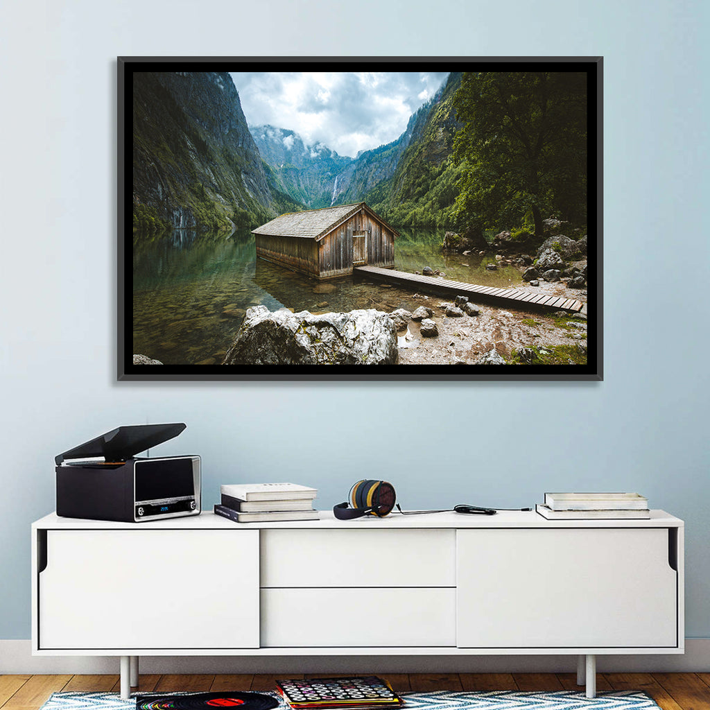 Cabin on Lake Obersee Wall Art