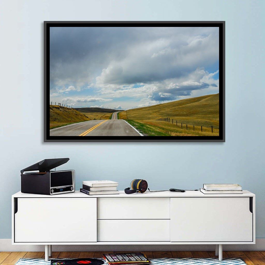 Montana Road Through Golden Hills Wall Art