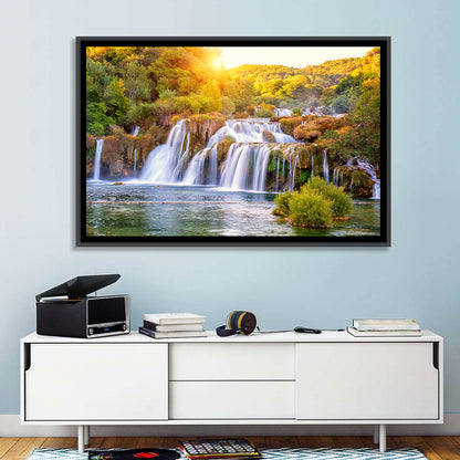Skradinski Buk Waterfall at Golden Hour Wall Art