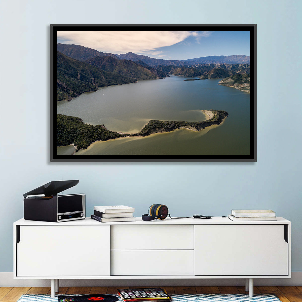 Pyramid Lake Aerial View Wall Art