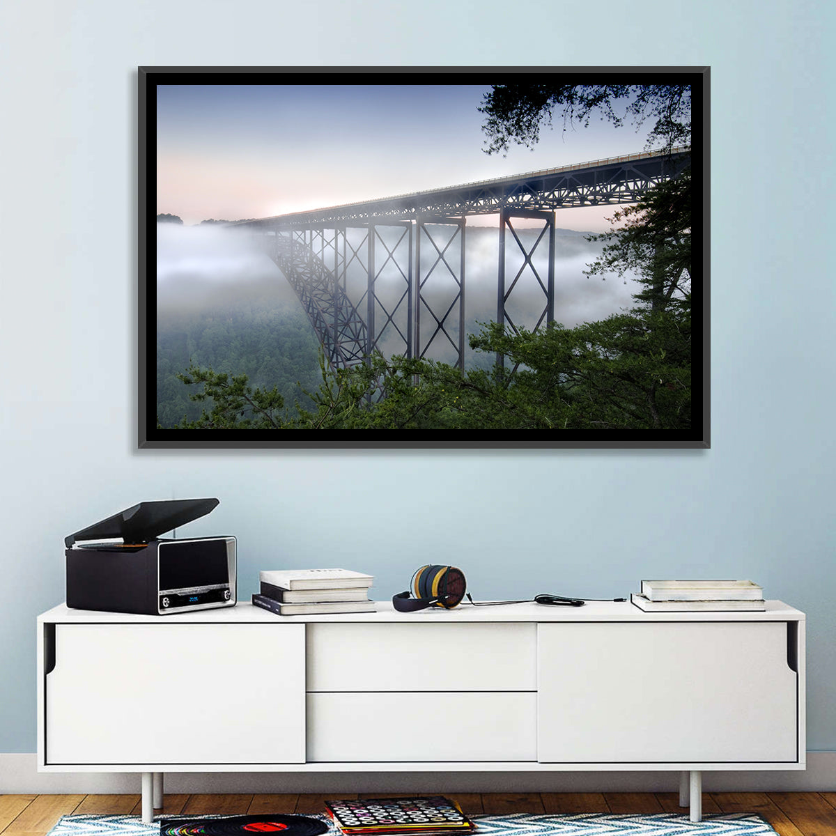New River Gorge Bridge at Dawn Wall Art