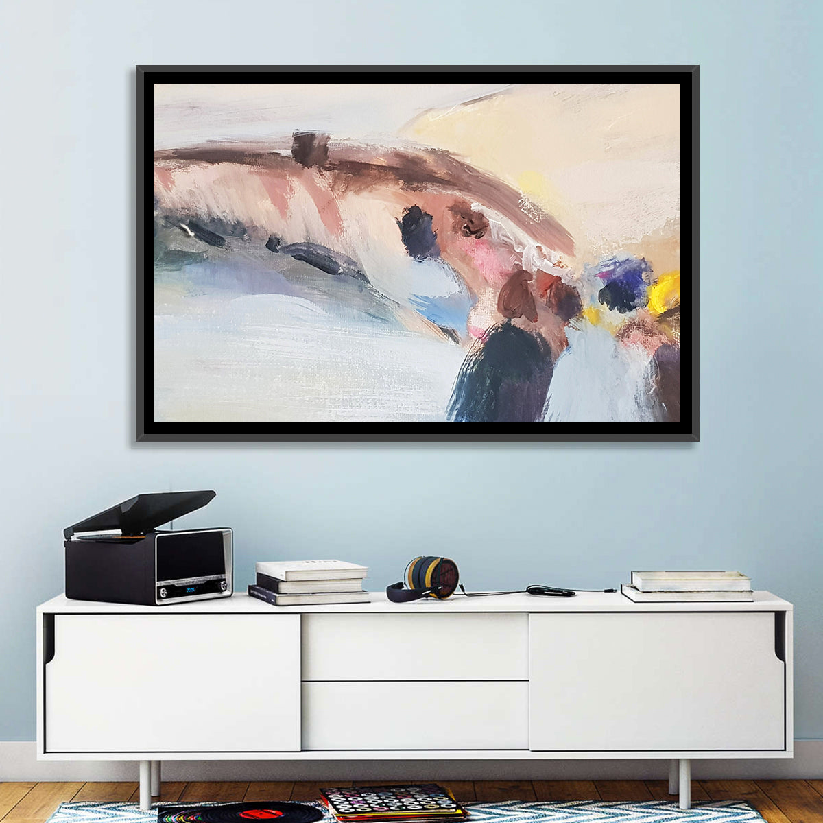 Abstract Mountain Waterfall Wall Art