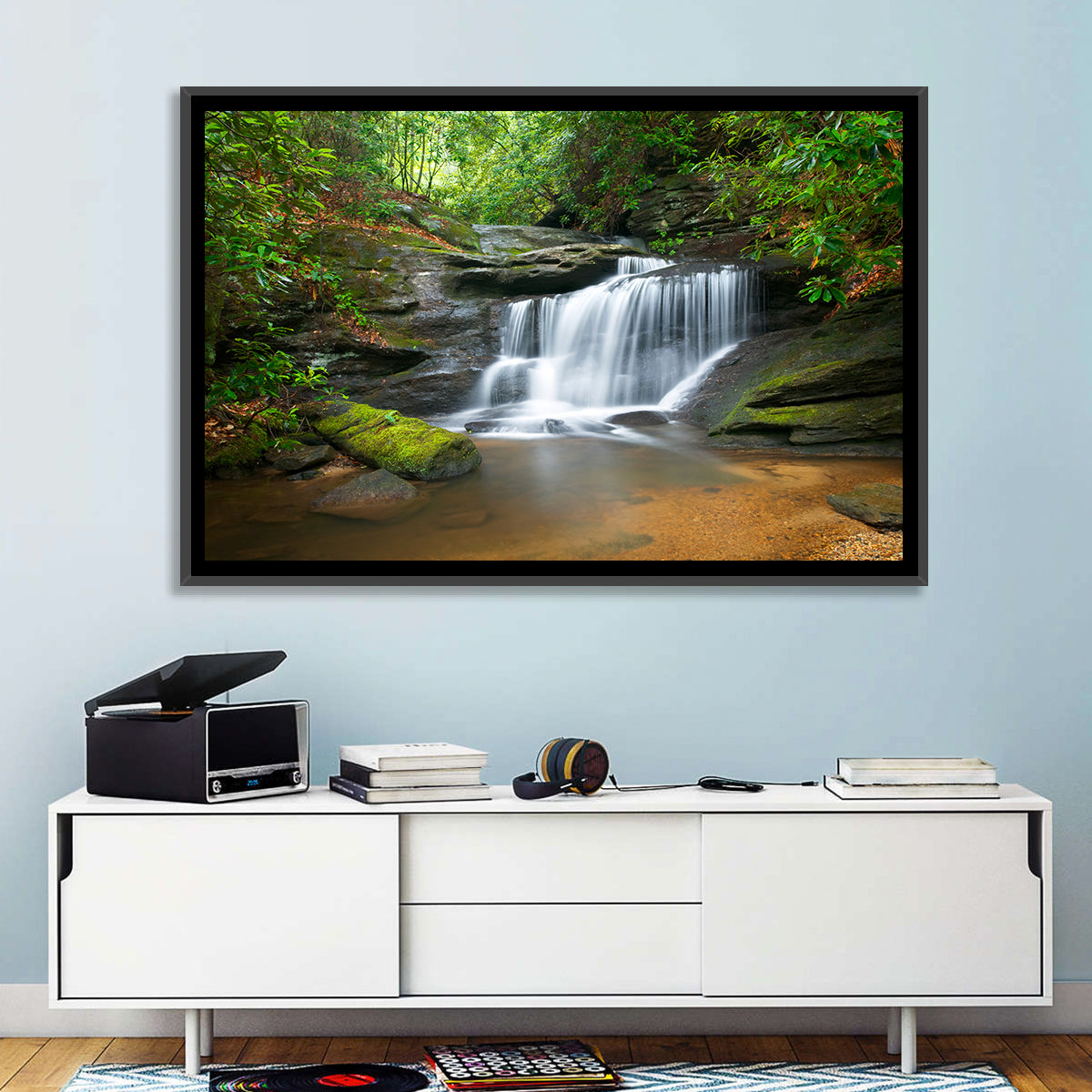 Blue Ridge Mossy Waterfall Wall Art