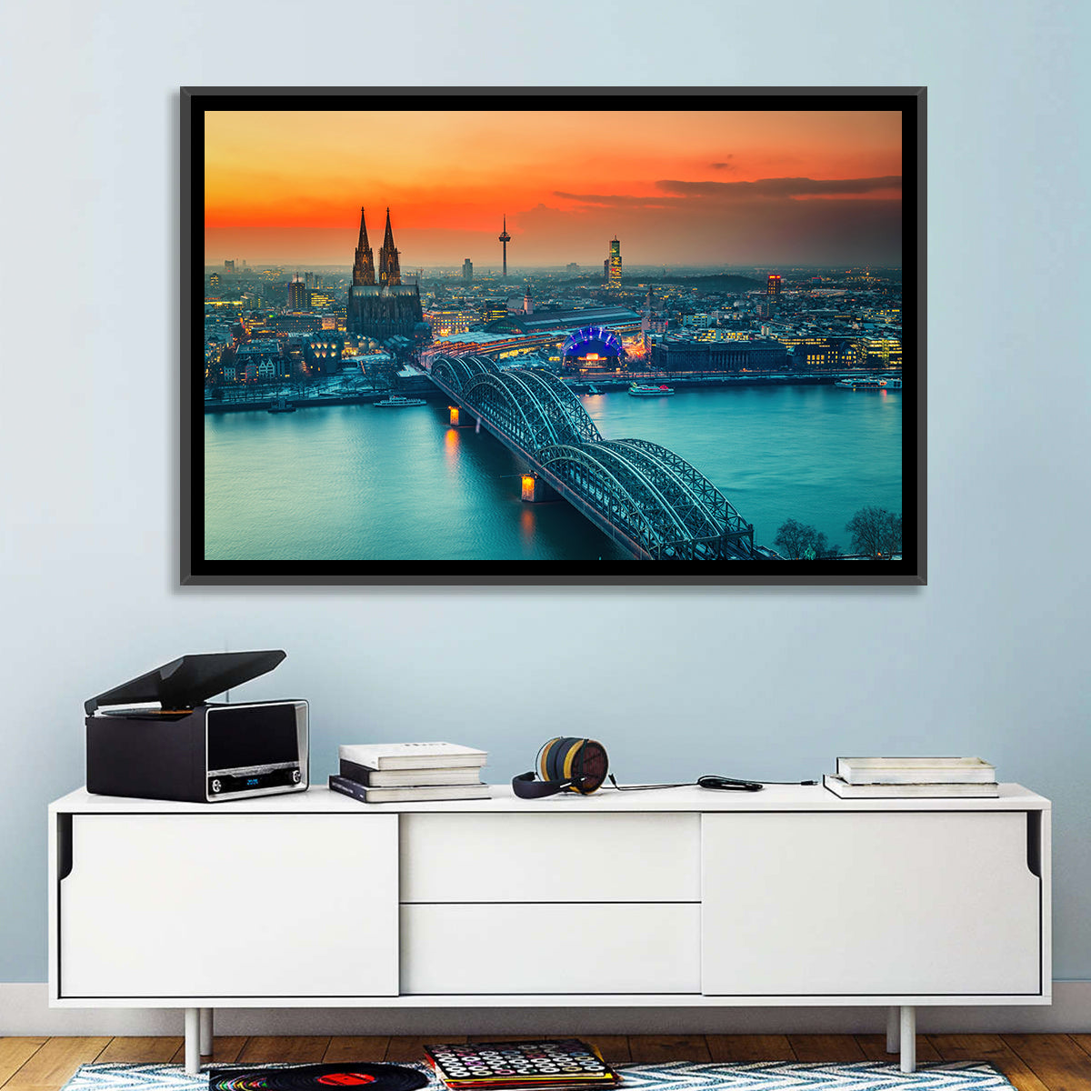 Hohenzollern Bridge at Dusk Wall Art