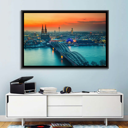 Hohenzollern Bridge at Dusk Wall Art