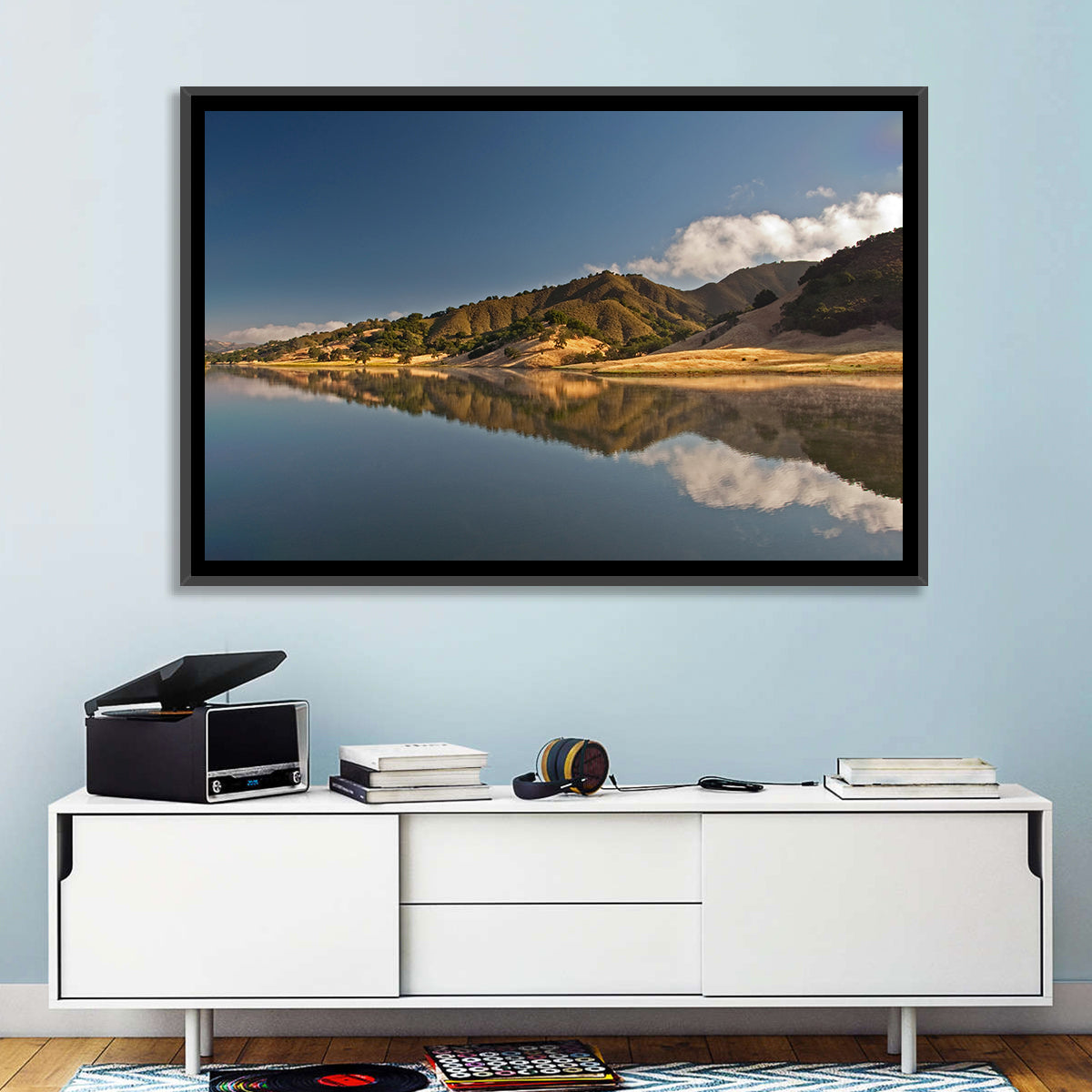Uvas Reservoir Morning Reflection Wall Art