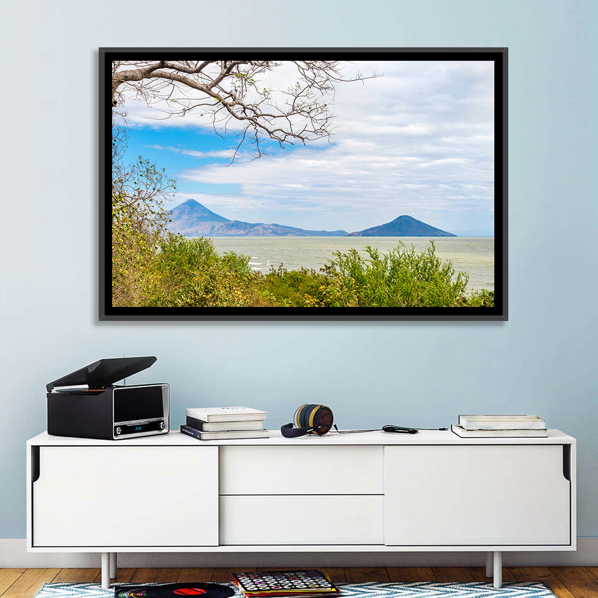 Xolotlan Lake Wall Art in a room, landscape