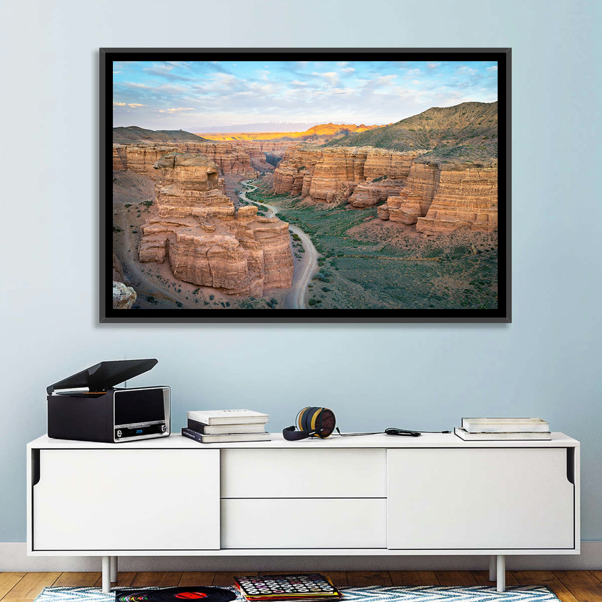 Charyn Canyon at Golden Hour Wall Art