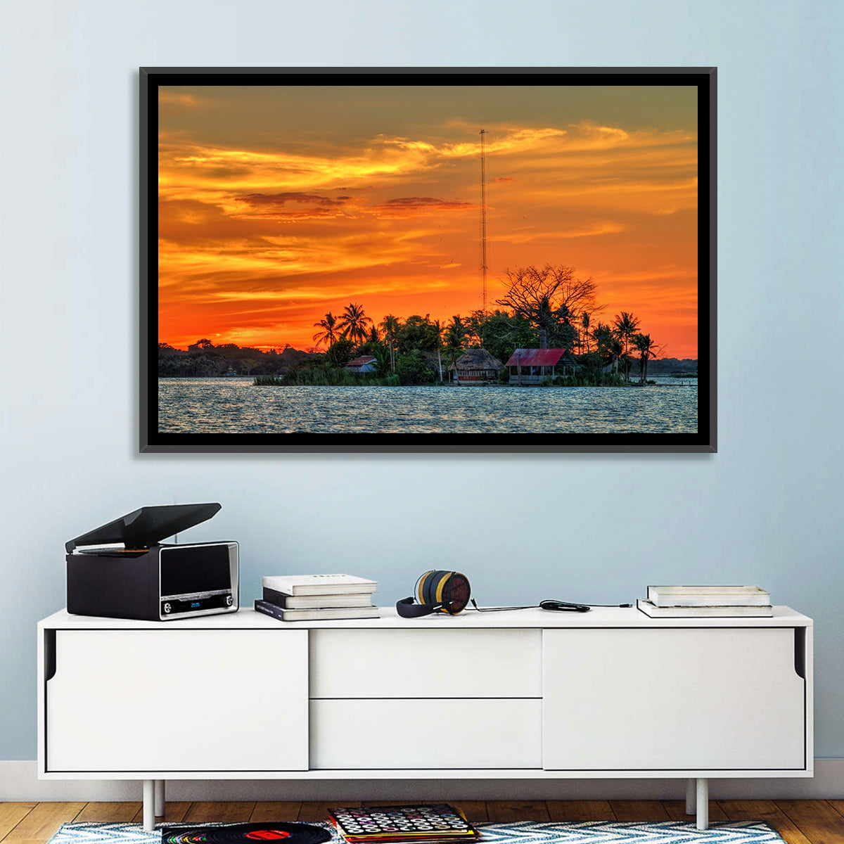 Santa Barbara Island Wall Art in a room, landscape