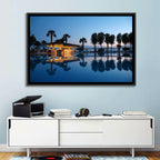 Twilight Poolside Bar Wall Art