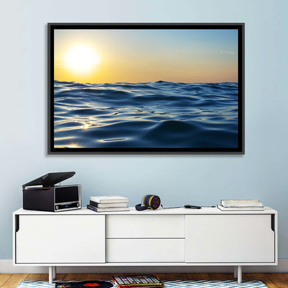 Sunset Over Calm Waves Wall Art