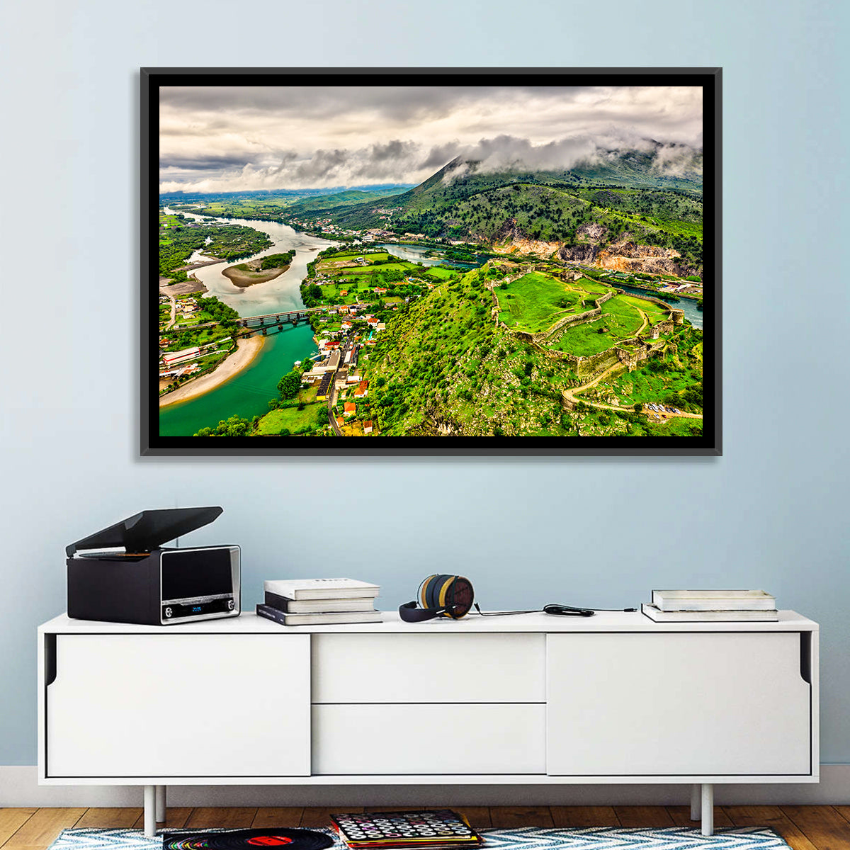 Rozafa Castle River Valley View Wall Art