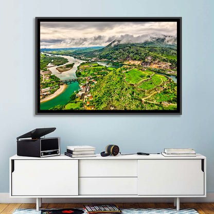 Rozafa Castle River Valley View Wall Art