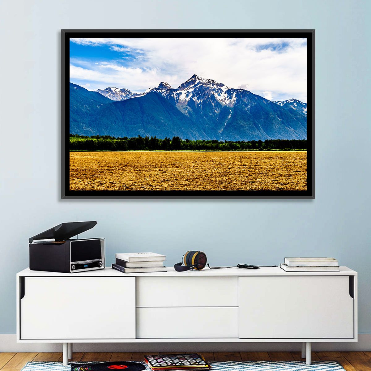 Cheam Mountain Peak Wall Art in a room, landscape