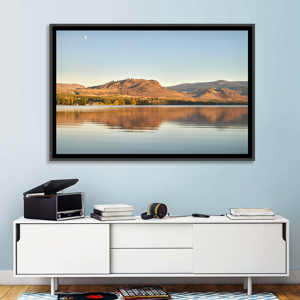 Osoyoos Lake Moonlit Reflection Wall Art