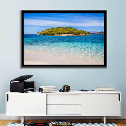 Butrint Turquoise Island Beach Wall Art