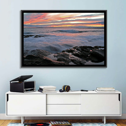 Rocky Coast Sunset Wall Art