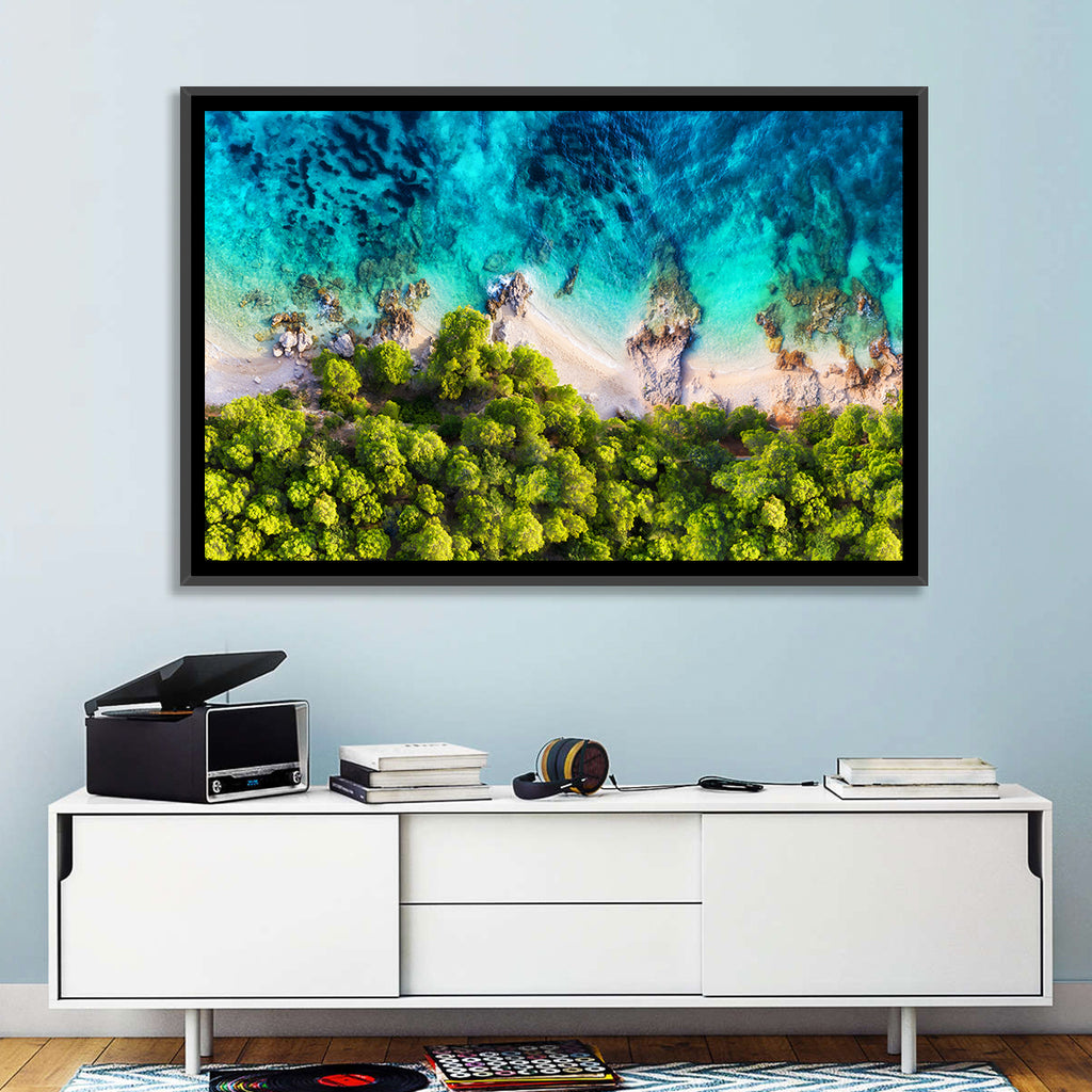Croatian Turquoise Coastline Wall Art