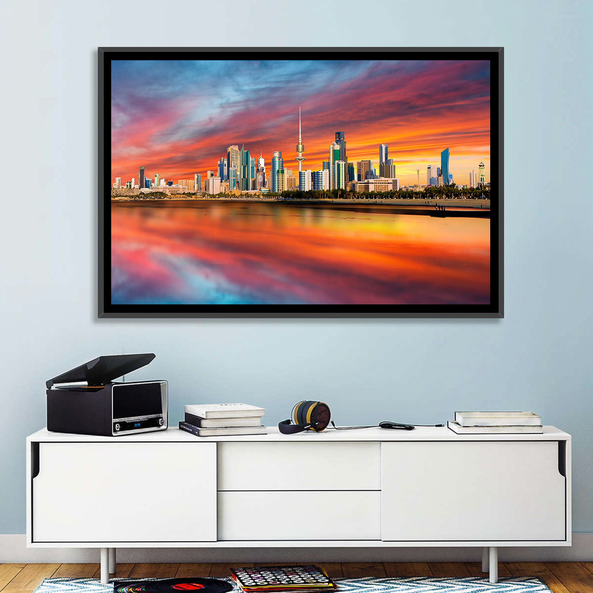 Shuwaikh Port at Dusk Wall Art