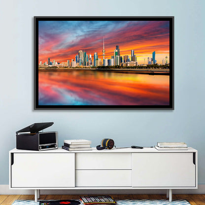 Shuwaikh Port at Dusk Wall Art