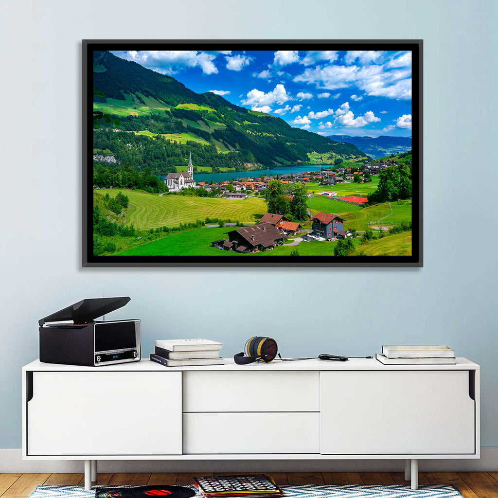 Lungern Village Panorama Wall Art