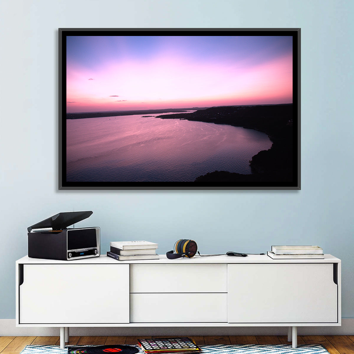 Lake Travis Purple Sunset Wall Art
