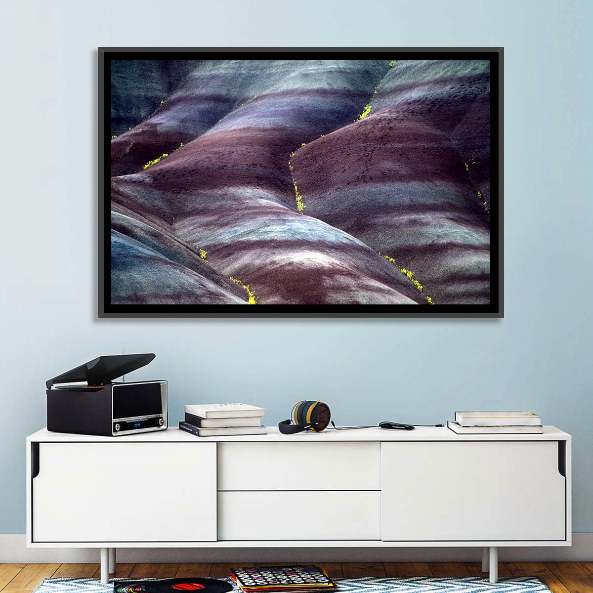 Chamarel Seven Coloured Earths Wall Art in a room, landscape