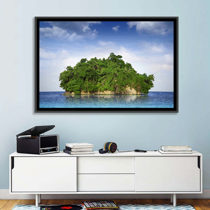Tranquil Tropical Island Reflection Wall Art