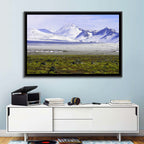 Icelandic Snow and Moss Landscape Wall Art