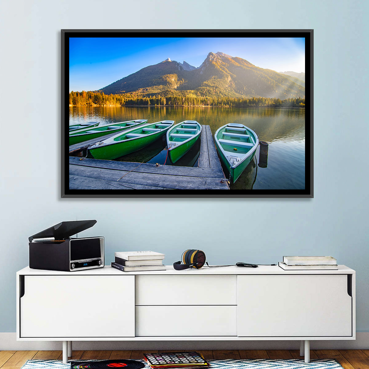 Moored Boats at Hintersee Wall Art