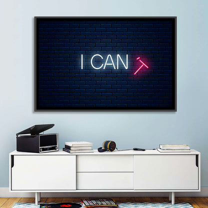 I Can Neon Sign Wall Art