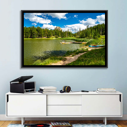 Sylvan Lake Dockside Scene Wall Art
