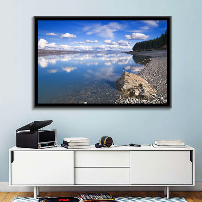 Pukaki Pebbled Shoreline Wall Art