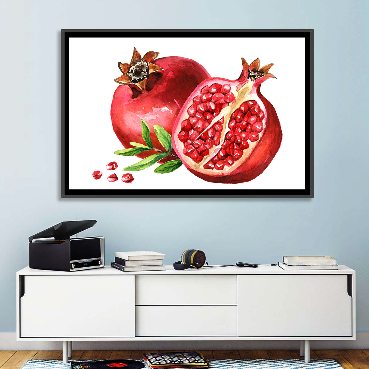 Fresh Pomegranate Watercolor Wall Art