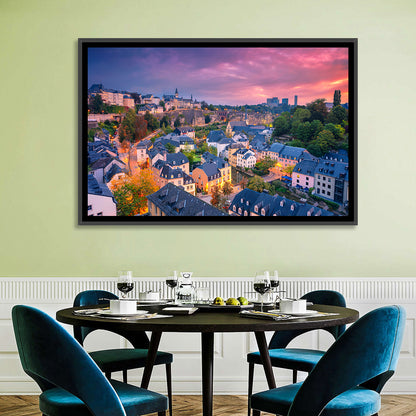 Luxembourg Grund at Dusk Wall Art