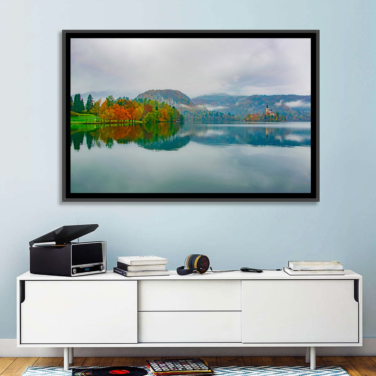 Lake Bled Island Church Wall Art