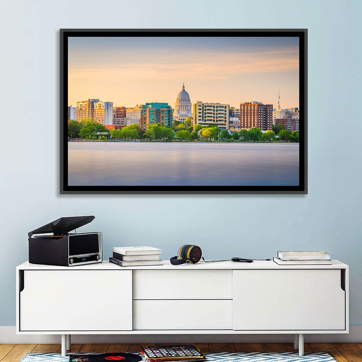 Madison Skyline at Lake Monona Wall Art