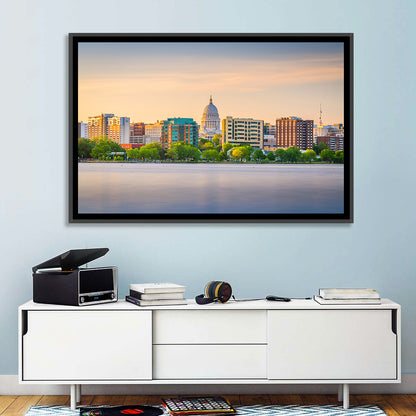 Madison Skyline at Lake Monona Wall Art