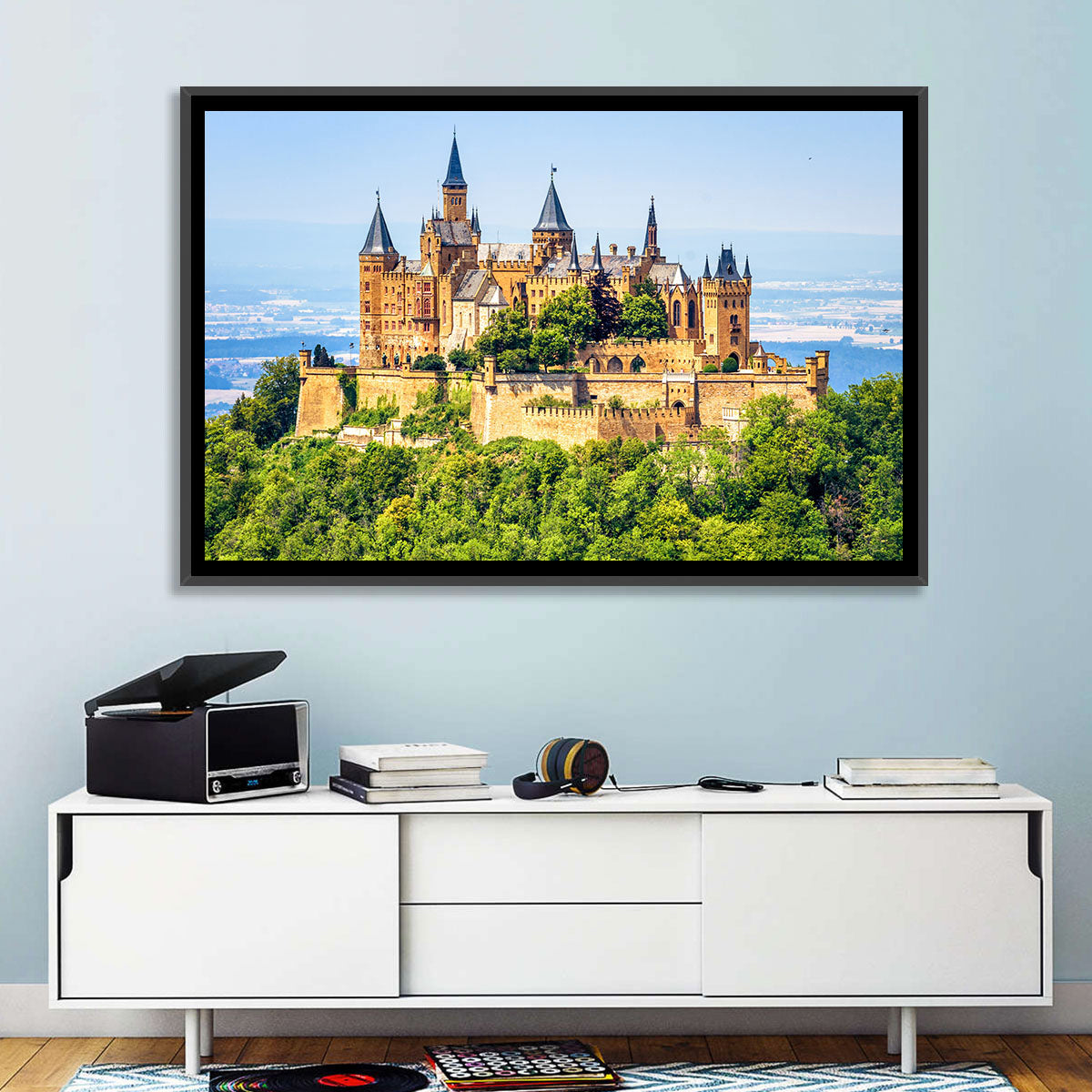 Hohenzollern Castle Wall Art in a room, landscape