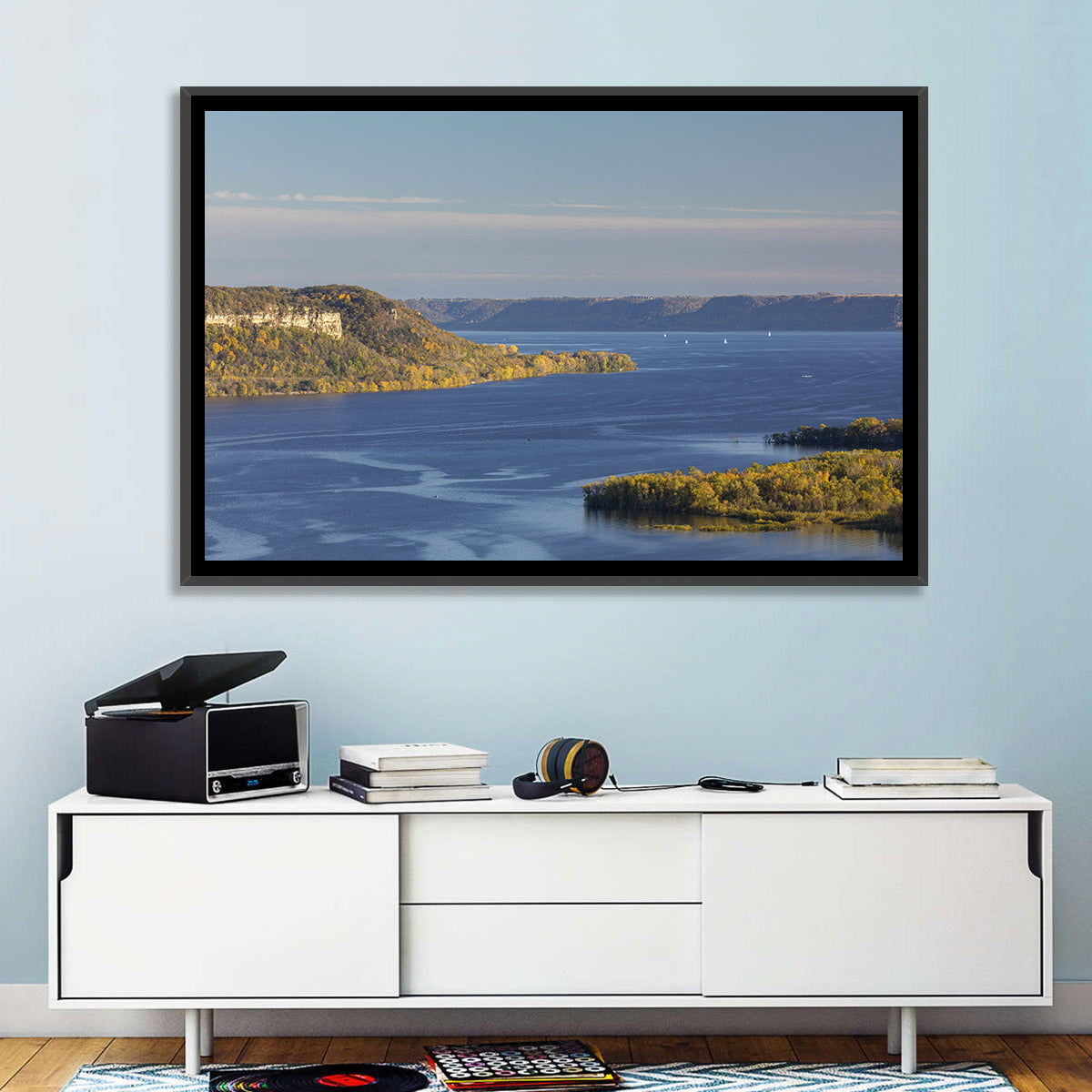 Mississippi River Autumn Panorama Wall Art