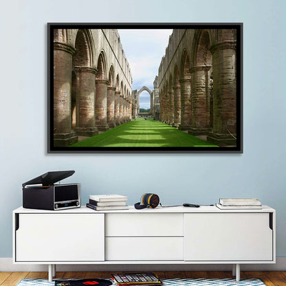 Fountains Abbey Ruins Grassy Nave View Wall Art