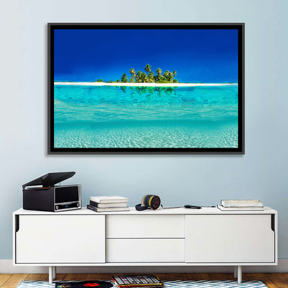 Tranquil Split-level Tropical Island Seascape Wall Art
