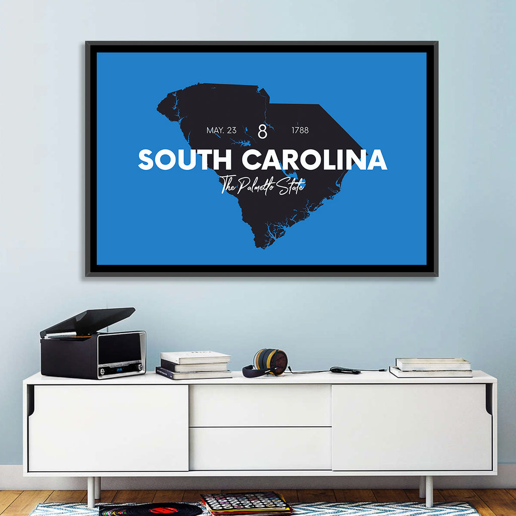 South Carolina State Map Wall Art