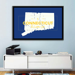 Connecticut State Map Wall Art