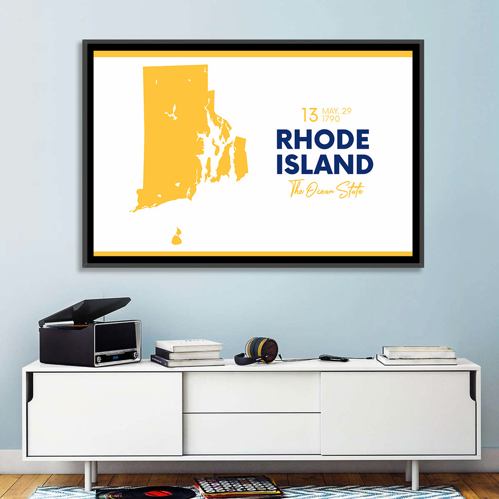 Rhode Island Map Wall Art