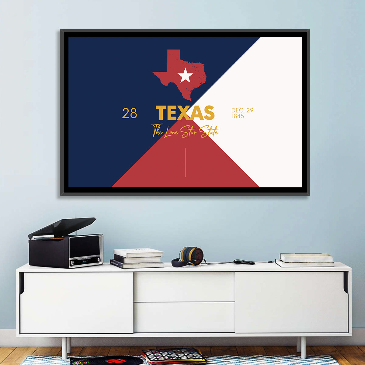 Lone Star State Map Wall Art
