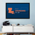 Louisiana Map, Pelican State Wall Art