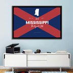Mississippi Map, the Magnolia State Wall Art